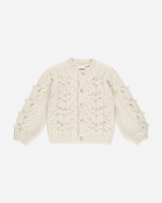 Rylee + Cru Bobble Cardigan - Natural - The Mini Branch