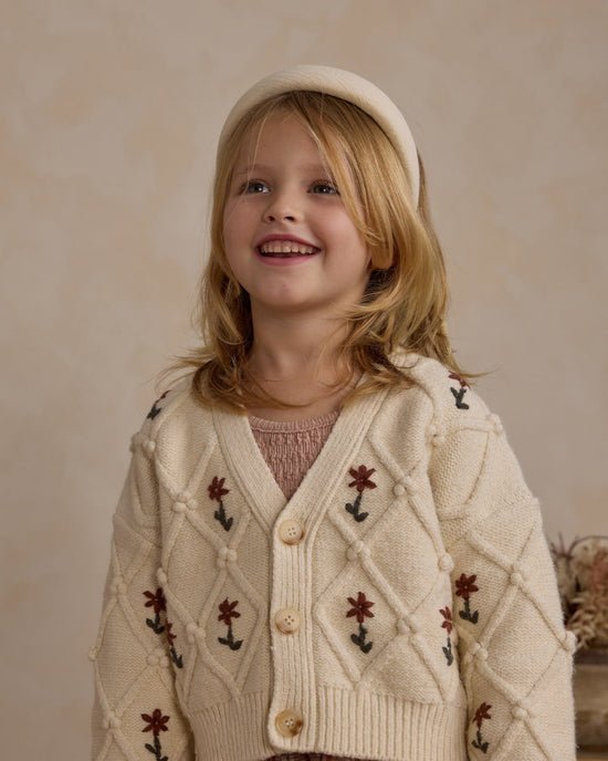 Rylee + Cru Boxy Cardigan - Winter Floral Embroidery - The Mini Branch