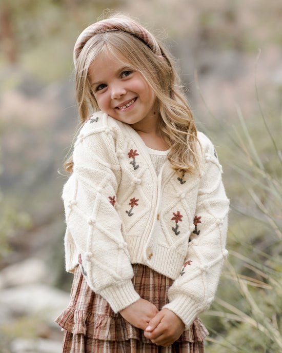 Rylee + Cru Boxy Cardigan - Winter Floral Embroidery - The Mini Branch