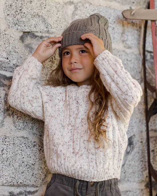 Rylee + Cru Cable - Knit Sweater - Natural Speckle - The Mini Branch