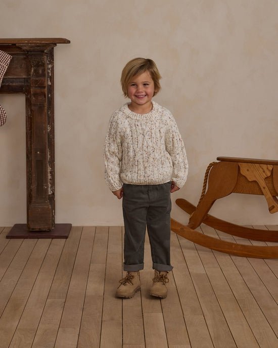 Rylee + Cru Cable - Knit Sweater - Natural Speckle - The Mini Branch