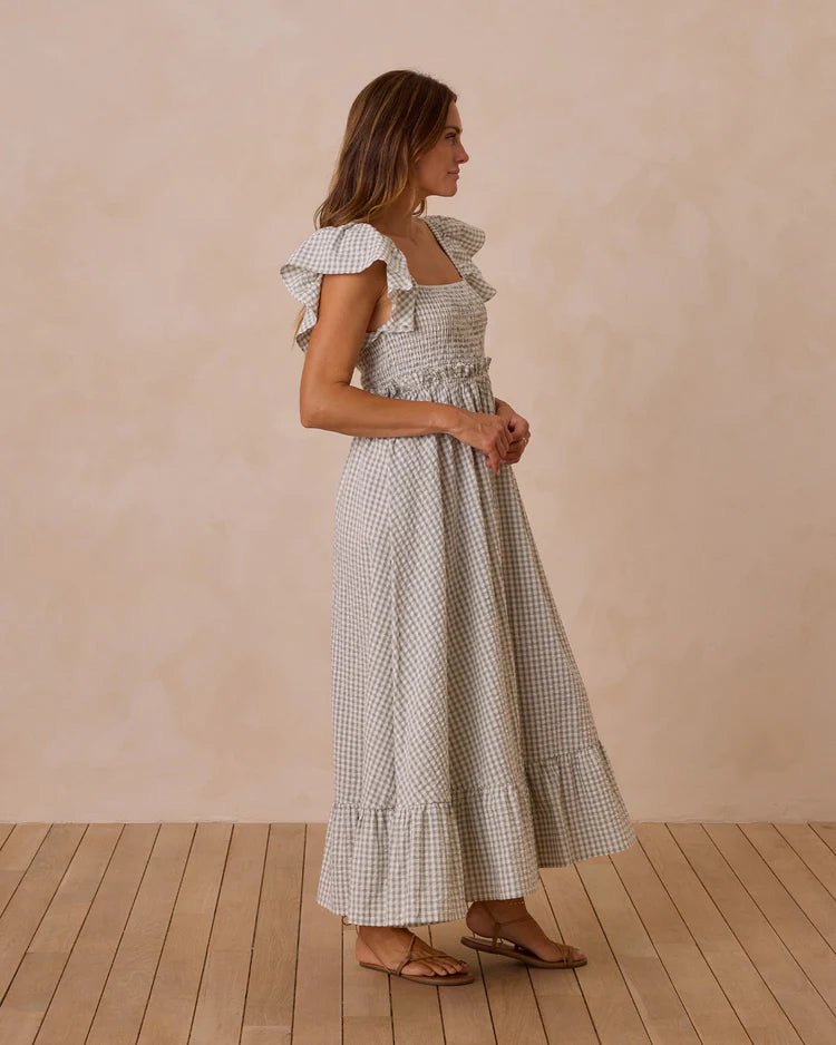 Rylee + Cru Francesca Dress - Eucalyptus Gingham - The Mini Branch
