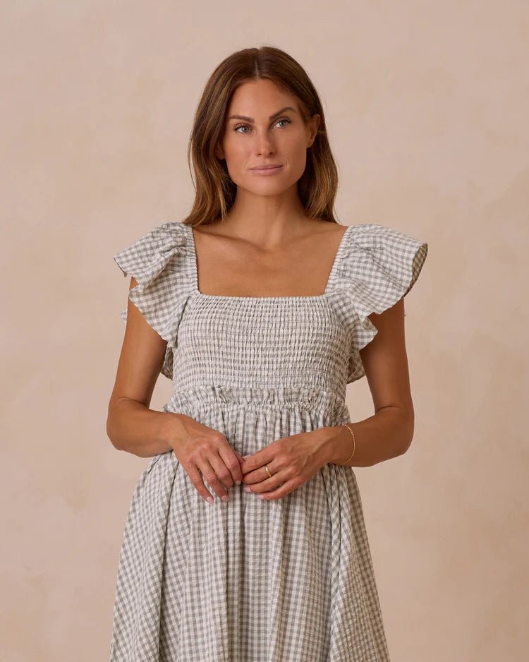 Rylee + Cru Francesca Dress - Eucalyptus Gingham - The Mini Branch
