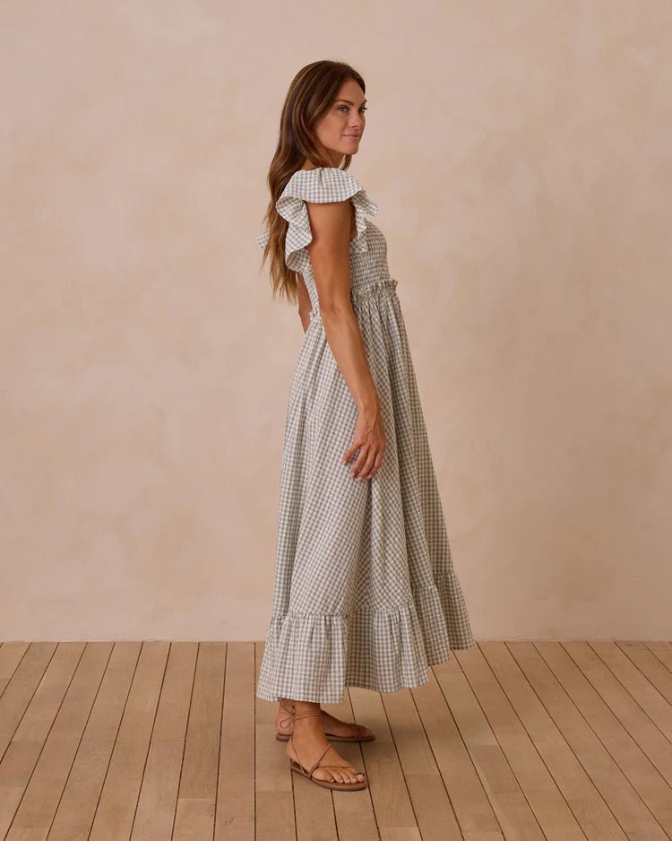 Rylee + Cru Francesca Dress - Eucalyptus Gingham - The Mini Branch
