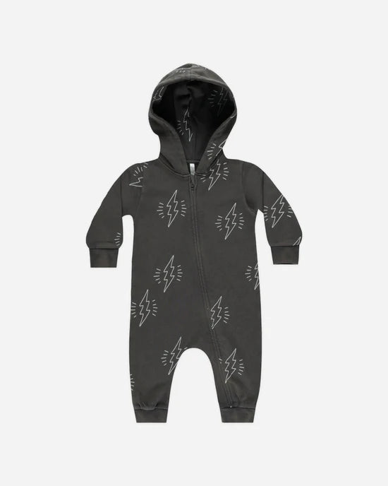 Rylee + Cru Hooded Jumpsuit - Bolts - Black - The Mini Branch