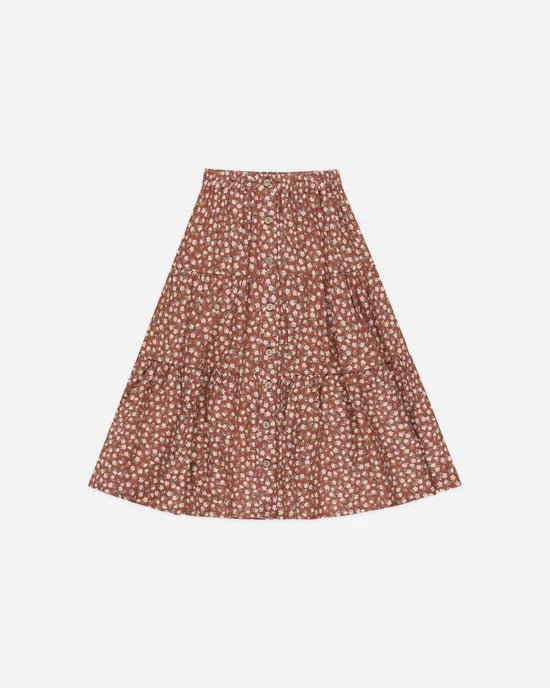 Rylee + Cru Joelle Skirt - Rosette - Brick - The Mini Branch