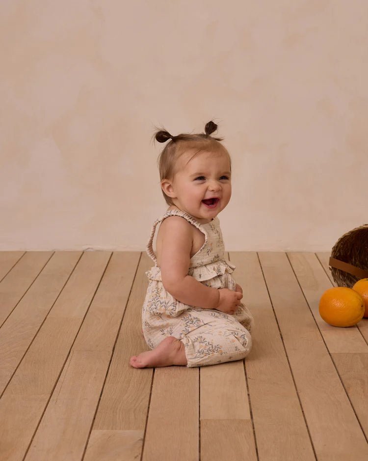 Rylee + Cru Kinsley Jumpsuit - Natural - Citrus Grove - The Mini Branch
