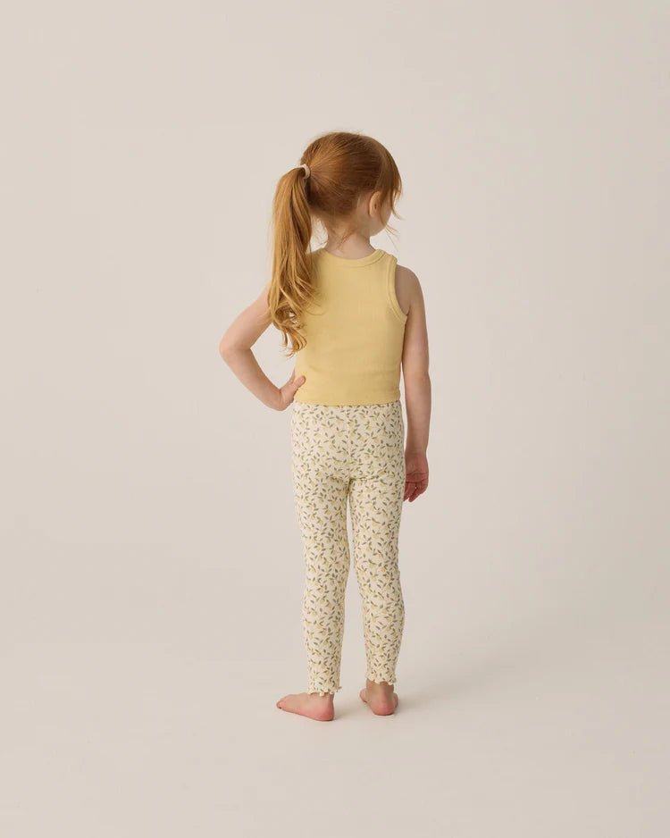 Rylee + Cru Ribbed Legging Set - Yellow/Ivory - Lemons - The Mini Branch