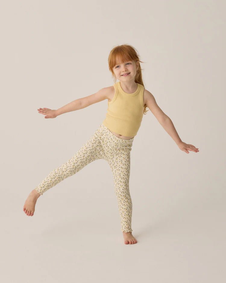 Rylee + Cru Ribbed Legging Set - Yellow/Ivory - Lemons - The Mini Branch