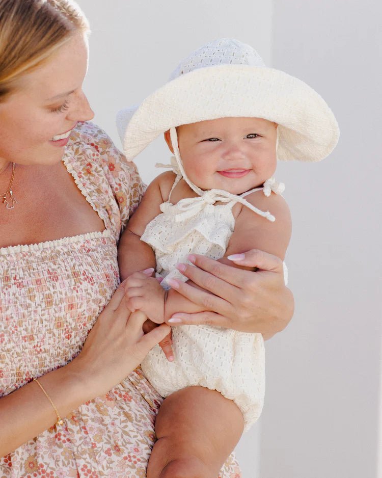Rylee + Cru Ruffle Romper - Ivory - The Mini Branch