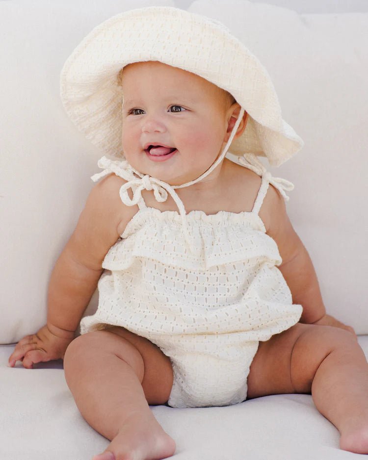 Rylee + Cru Ruffle Romper - Ivory - The Mini Branch