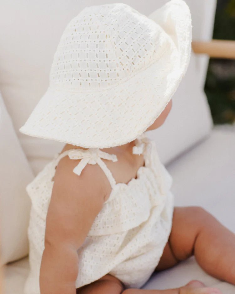 Rylee + Cru Ruffle Romper - Ivory - The Mini Branch