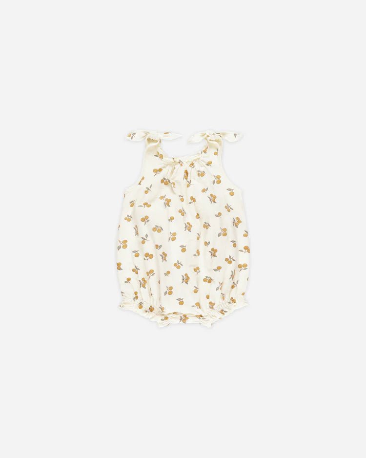 Rylee + Cru Shoulder Tie Bubble - Ivory - Oranges - The Mini Branch