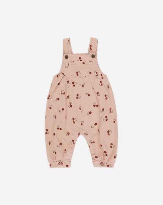 Rylee + Cru Vintage Overall - Blossom Embroidery - Rose - The Mini Branch