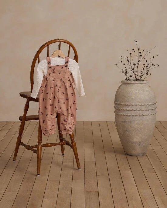 Rylee + Cru Vintage Overall - Blossom Embroidery - Rose - The Mini Branch