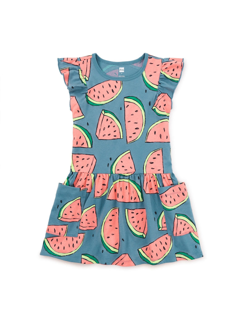 Tea Collection Flutter Sleeve Pocket Dress - Watermelons - The Mini Branch