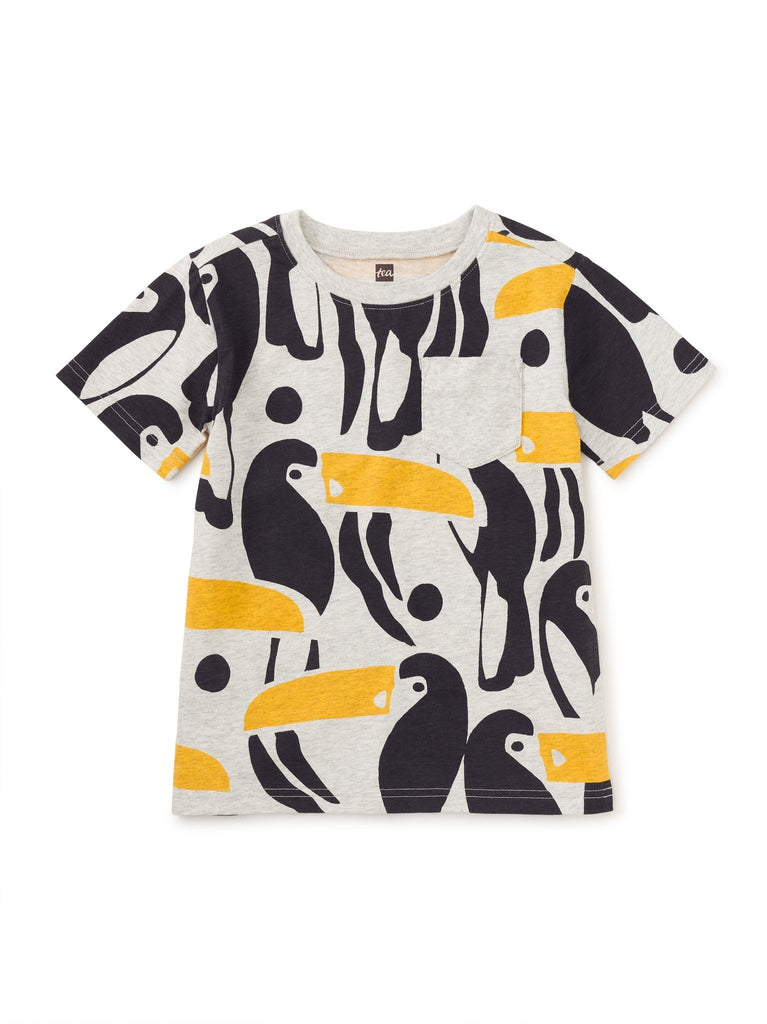 Tea Collection Printed Pocket Tee - Toucan Cut Out - The Mini Branch