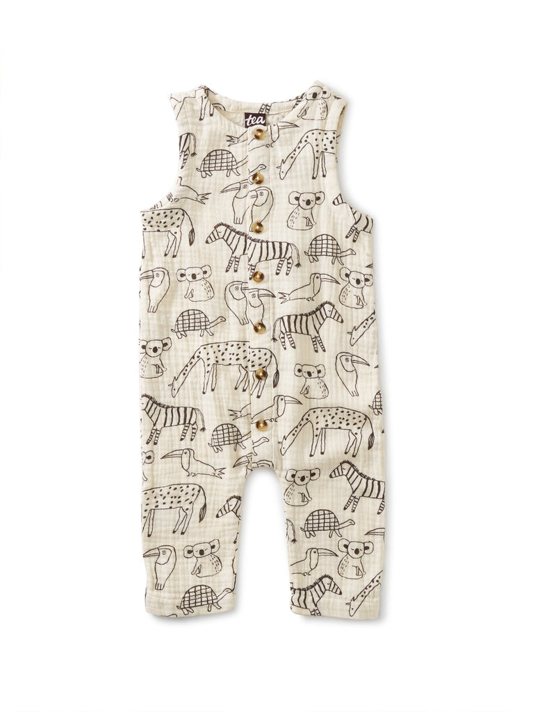 Tea Collection Sleeveless Baby Romper - Tropical Animals - The Mini Branch