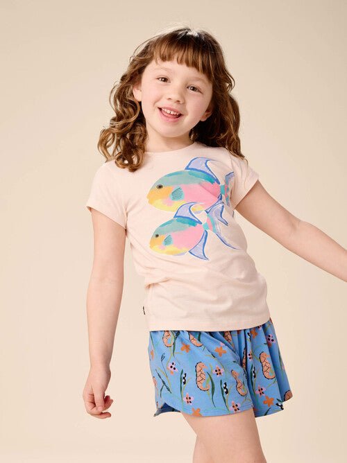Tea Collection Sporty Petal Shorts - Seahorse - The Mini Branch