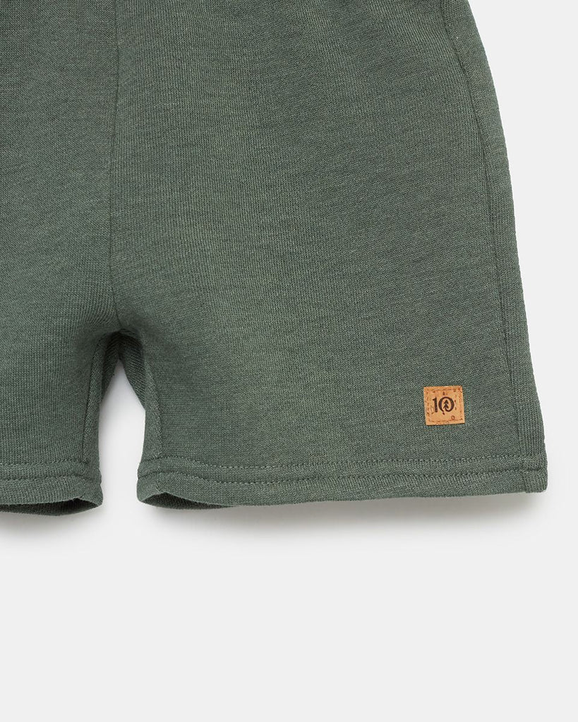 Tentree TreeFleece Short - Dark Sage - The Mini Branch