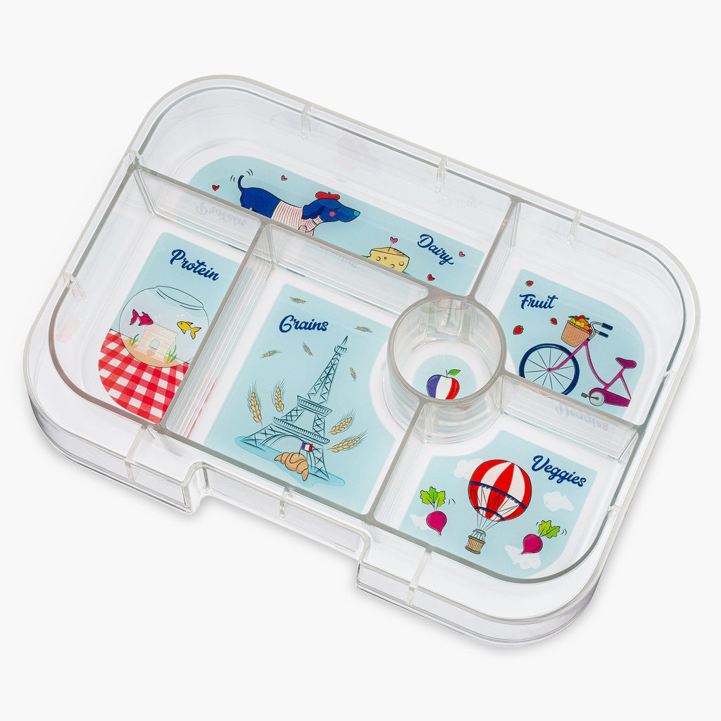 Yumbox Leakproof Bento Box For Kids - Hazy Gray With Paris Tray - The Mini Branch