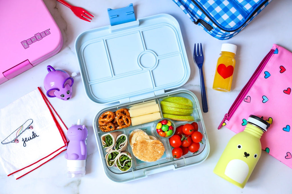 Yumbox Leakproof Bento Box For Kids - Hazy Gray With Paris Tray - The Mini Branch