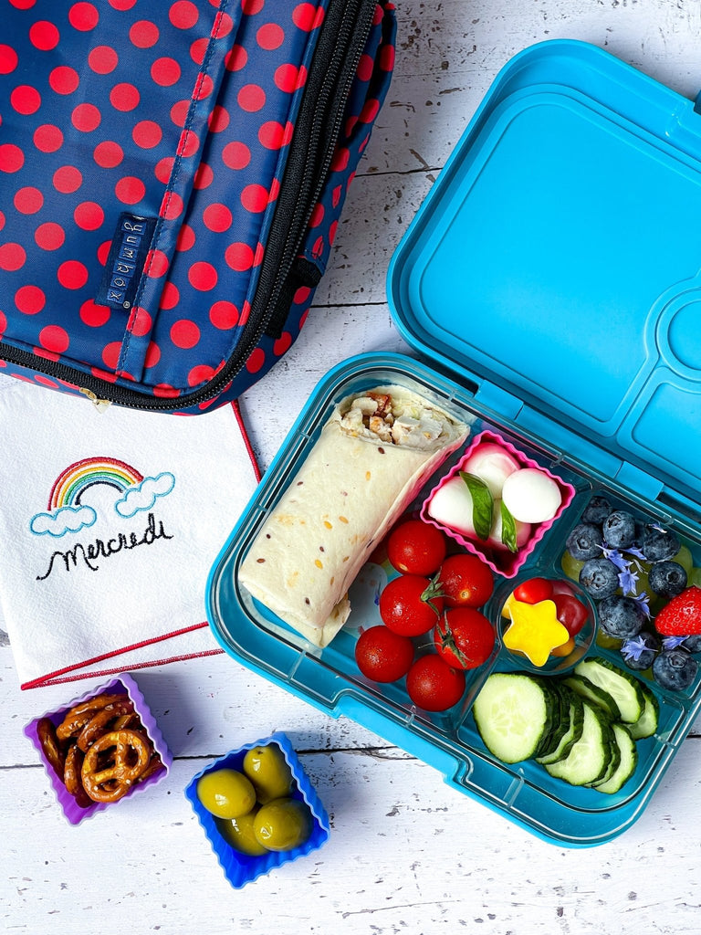 Yumbox Mini Silicone Bento Cup Set Of 6 - Green Blue - The Mini Branch