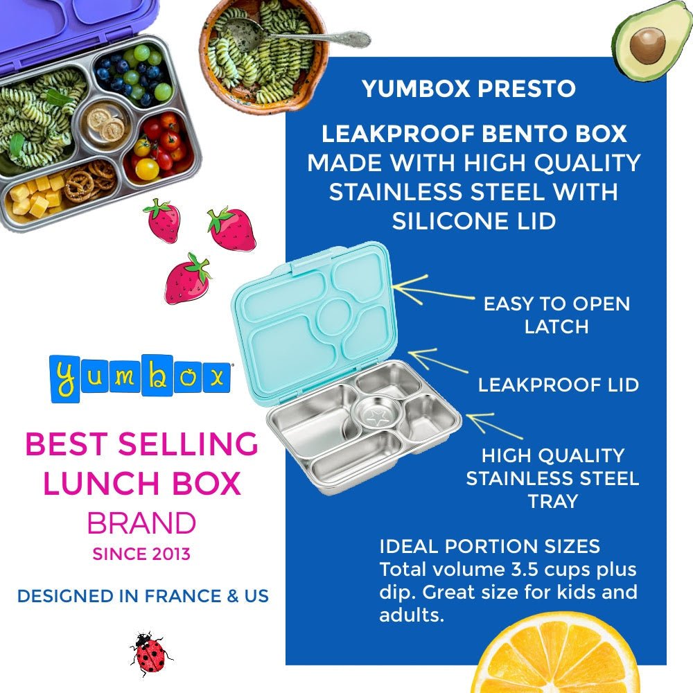 Yumbox Stainless Steel Leakproof Bento Box - Remy Lavender - The Mini Branch