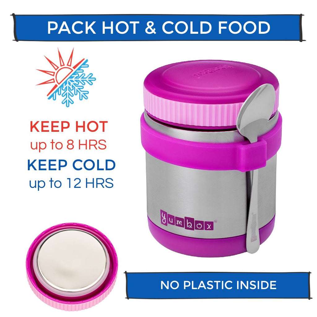 Yumbox Zuppa Thermal Food Jar With Spoon And Band - Bijoux Purple - The Mini Branch