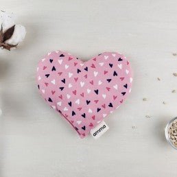Amma Thérapie Organic Cotton Heart Comfort Cushion for Babies - Sweatheart - Pink - The Mini Branch