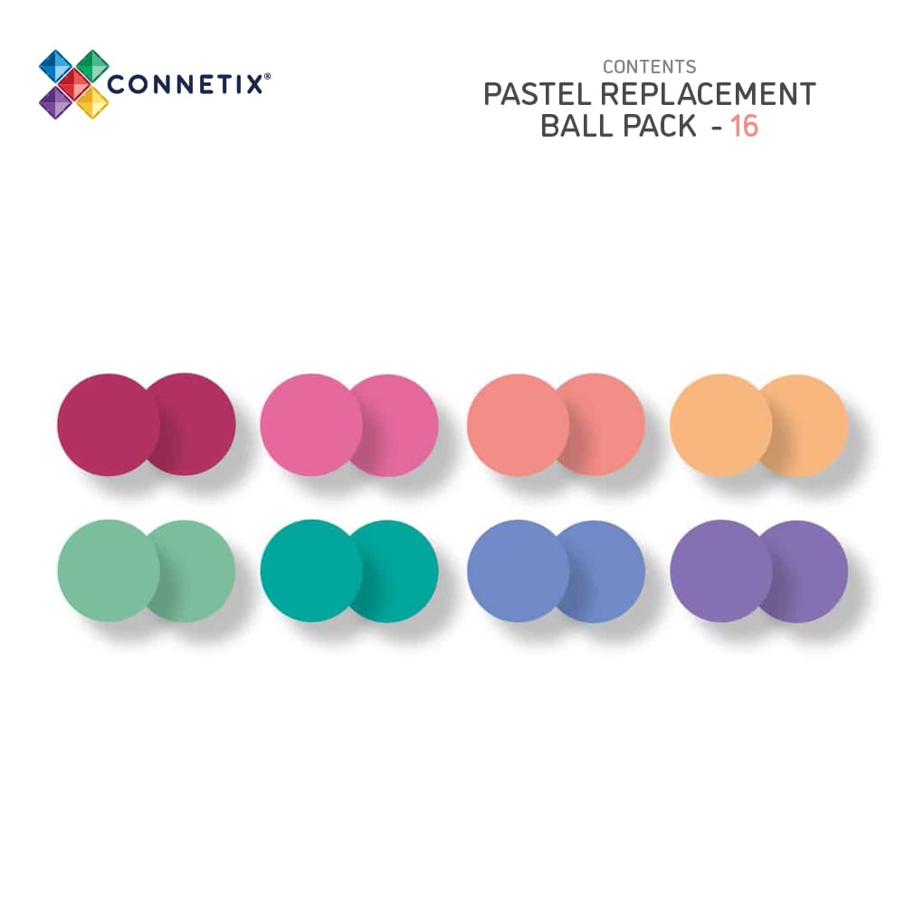 Connetix 16 Piece Pastel Replacement Ball Pack - The Mini Branch