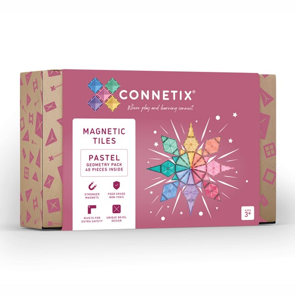 Connetix 40 pc Pastel Geometry Pack - The Mini Branch