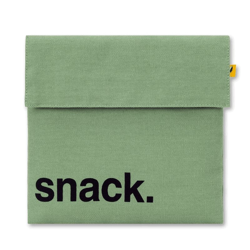 Fluf Flip Snack Bag - 'Snack' Moss - The Mini Branch
