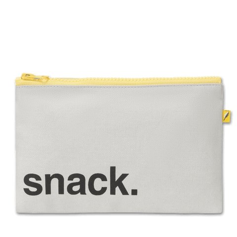Fluf Zipper Snack Bag - 'Snack' Black (Snack Size) - The Mini Branch