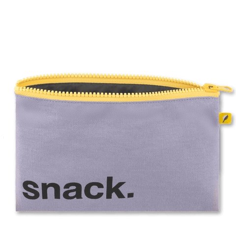 Fluf Zipper Snack Bag - 'Snack' Lavender (Snack Size) - The Mini Branch