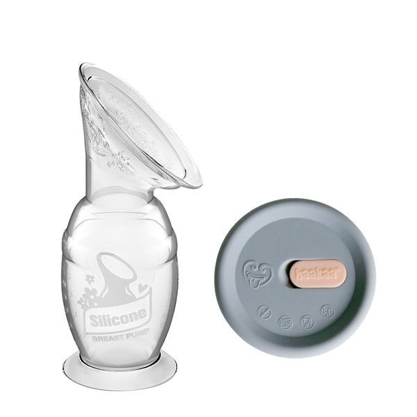 Haakaa Silicone Breast Pump with Suction Base & Silicone Cap Combo 100ml - The Mini Branch