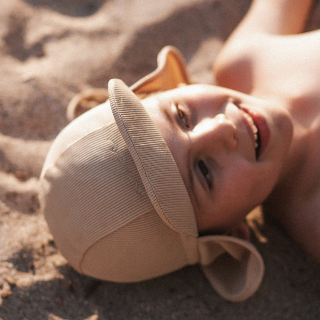 Mase & Hats Evolutive Sun Cap for Kids - Wheat - The Mini Branch