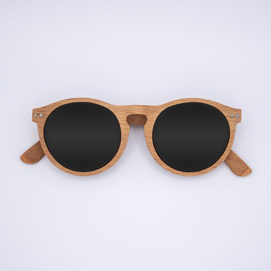 Mase & Hats Recycled Wood Retro Sunglasses - Beech - The Mini Branch