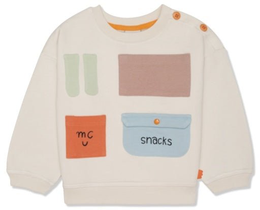 Mon Coeur Pockets Kid Summer Sweatshirt - Natural - The Mini Branch