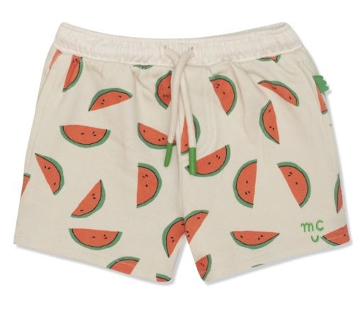 Mon Coeur Watermelon Cropped Girl Shorts - Natural - The Mini Branch