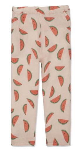 Mon Coeur Watermelon Kid Linen Pants - Misty Rose - The Mini Branch