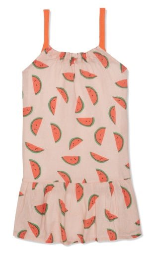 Mon Coeur Watermelon Linen Tank Dress - Misty Rose - The Mini Branch