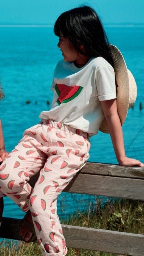 Mon Coeur Watermelon Slice Kid T-Shirt - Natural - The Mini Branch