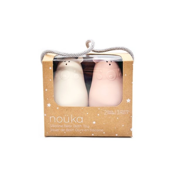 noüka Bear Bath Toy - Soft Blush/Sand Dune - The Mini Branch