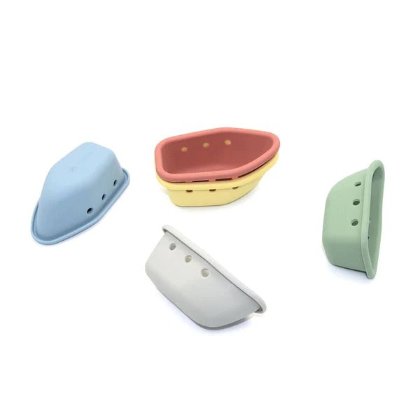 noüka Stacking Boats - Light Storms / Butter / Lily Blue / Lipstick Pink / Leaf - The Mini Branch