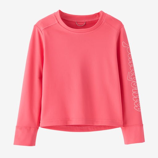 Patagonia Baby L/S Cap SW T-Shirt - Fitz Script: Afternoon Pink - The Mini Branch
