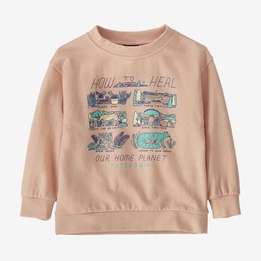 Patagonia Baby LW Crew Sweatshirt - How To Heal Jr: Antique Pink - The Mini Branch