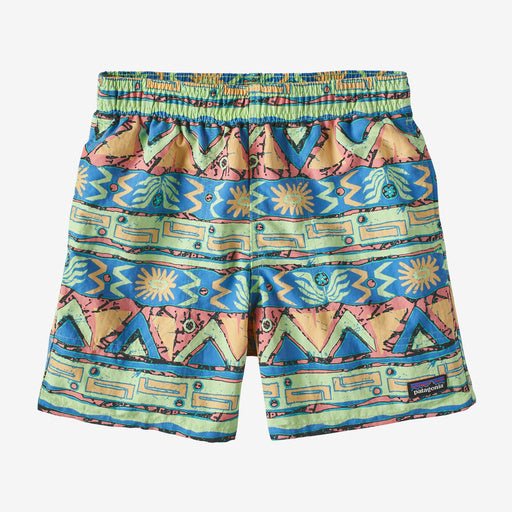 Patagonia Kid's Baggies Shorts 5 in. - Lined - High Hopes Geo: Salamander Green - The Mini Branch