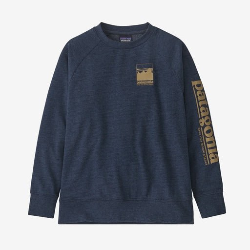 Patagonia Kid's LW Crew Sweatshirt - Alpine Icon: New Navy - The Mini Branch