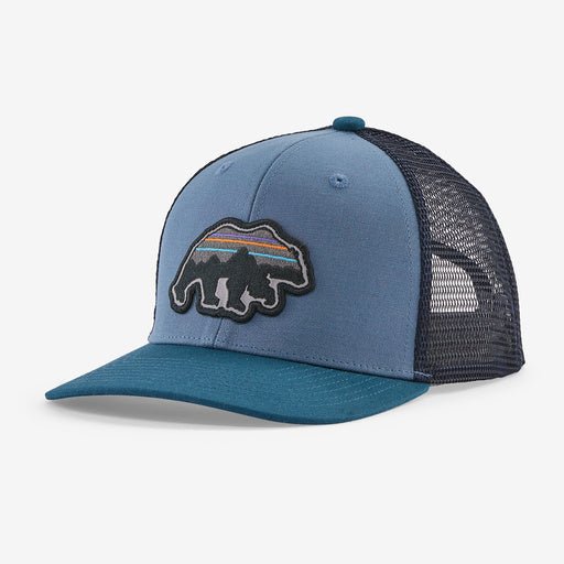 Patagonia Kid's Trucker Hat - Back for Good Bear: Pigeon Blue - The Mini Branch